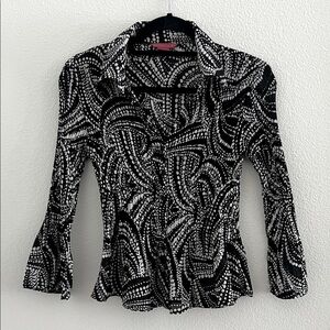 Sunny Leigh Pleated Mesh Blouse